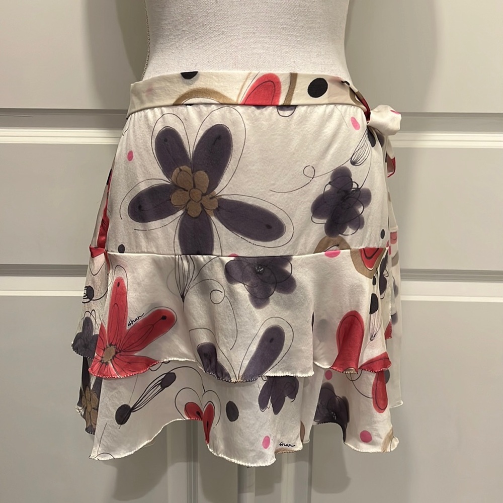 SHAN One-Piece Swimsuit with Matching Skirt in 100% Silk